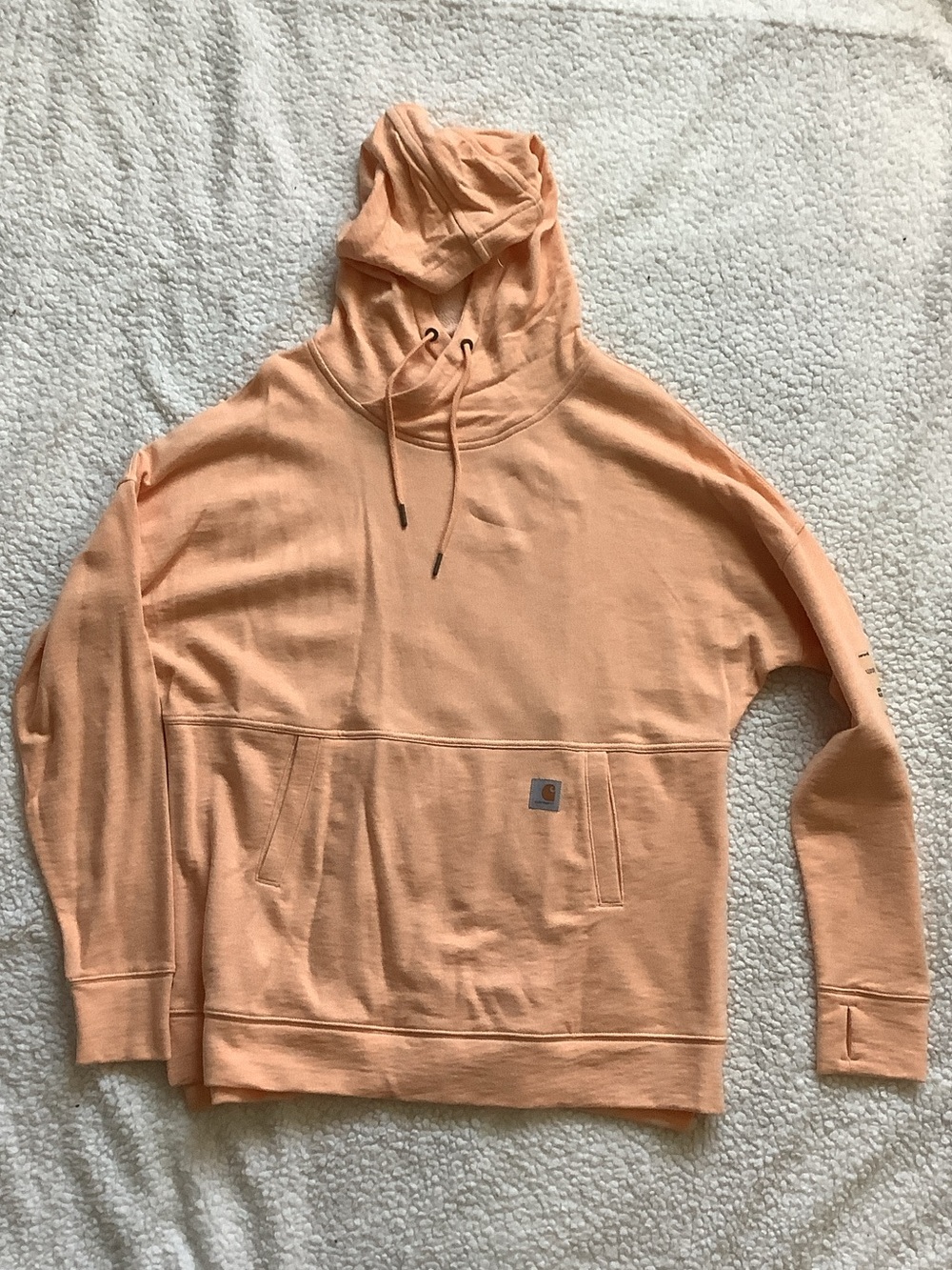 Carhartt Peach Pullover Hoodie with Kangaroo Pocket